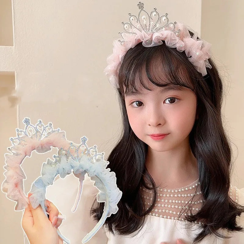 Kids Rhinestone Tiara Princess Headband for Girls Birthday