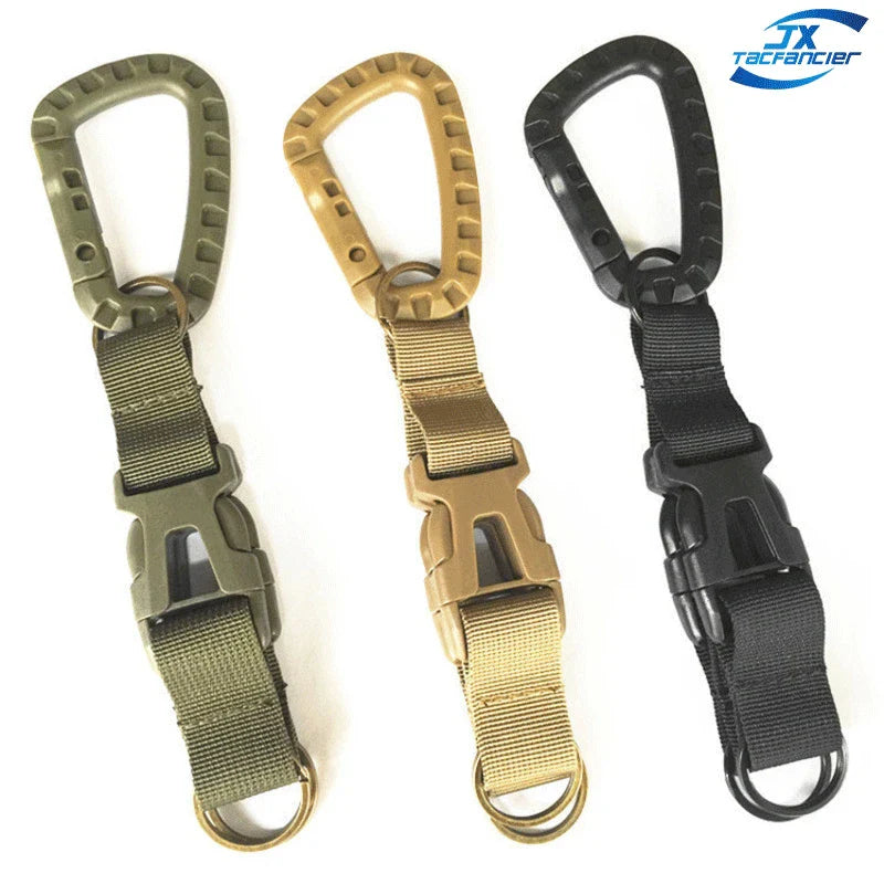 Tactical MOLLE Webbing Key Buckle EDC Backpack Belt