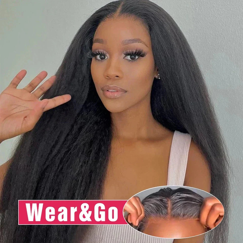 Kinky Straight 13x6 HD Lace Frontal Wig Human