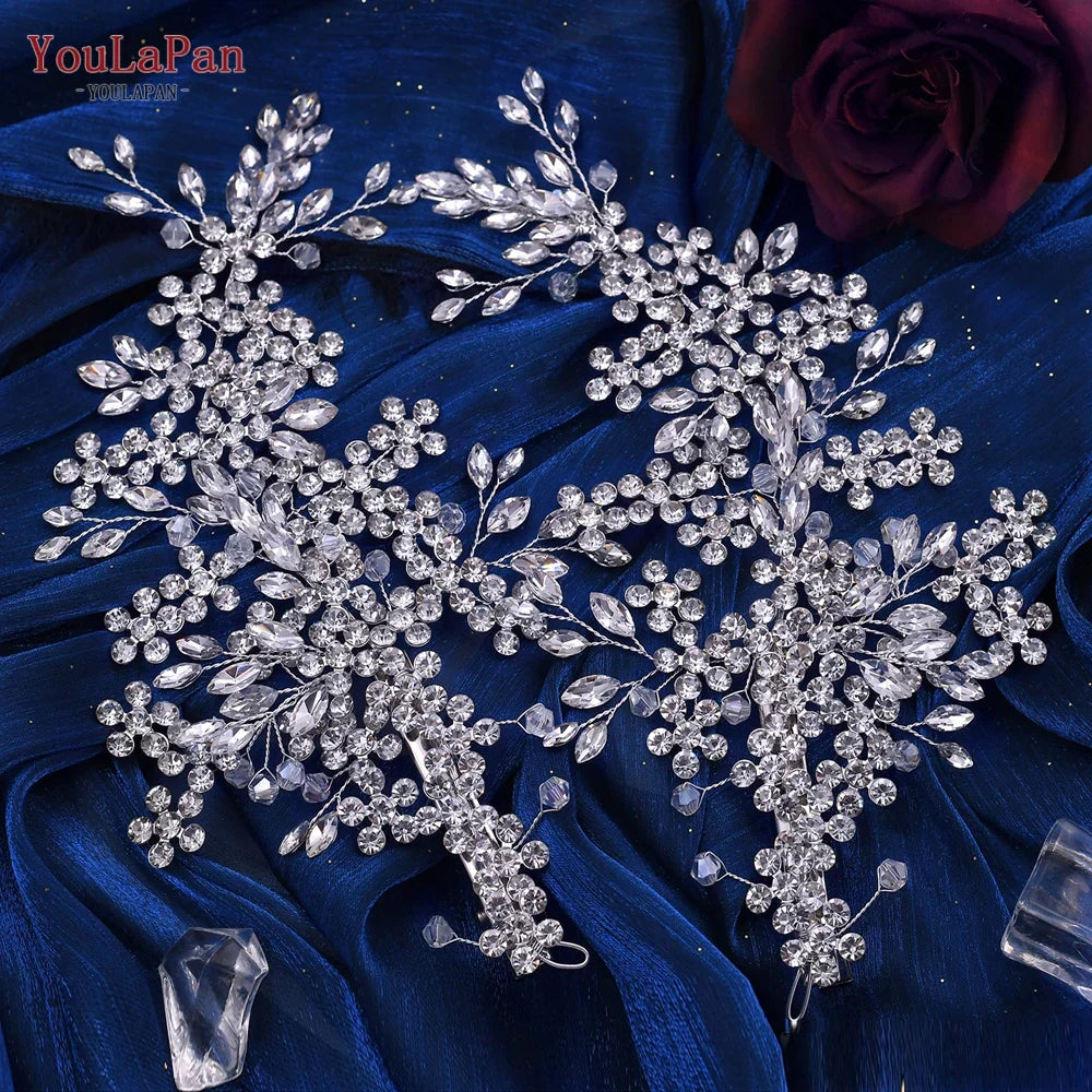 TOPQUEEN HP253 Luxury Crystal Wedding Hair Jewelry Bridal