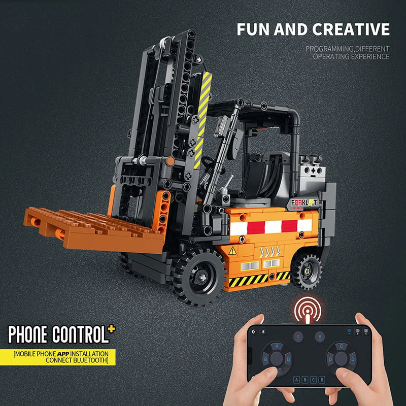722PCS Remote Control Forklift MOC Model Building Blocks