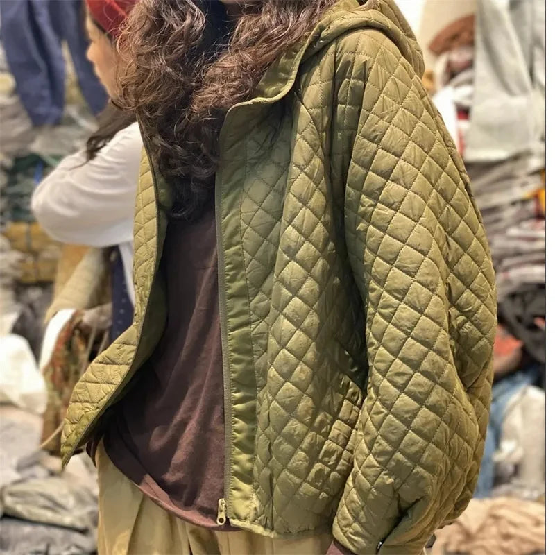2023 New Winter Fashion Retro Hooded Parkas Women