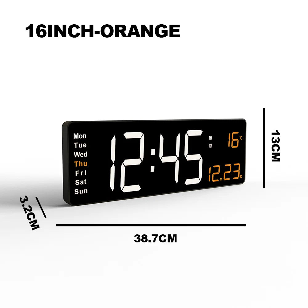 16inch Digital Wall Clock Large LED Alarm Clock