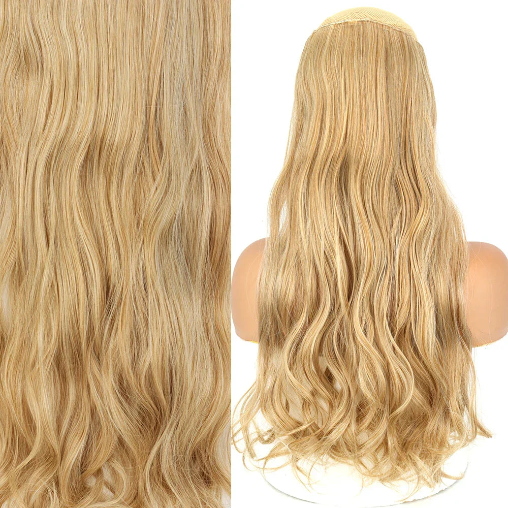 MERISIHAIR Synthetic No Clip Invisible Wire Hair Extensions