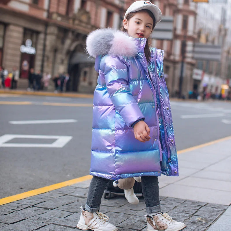 3-14 Years Old Winter Boys Girls Jacket Long