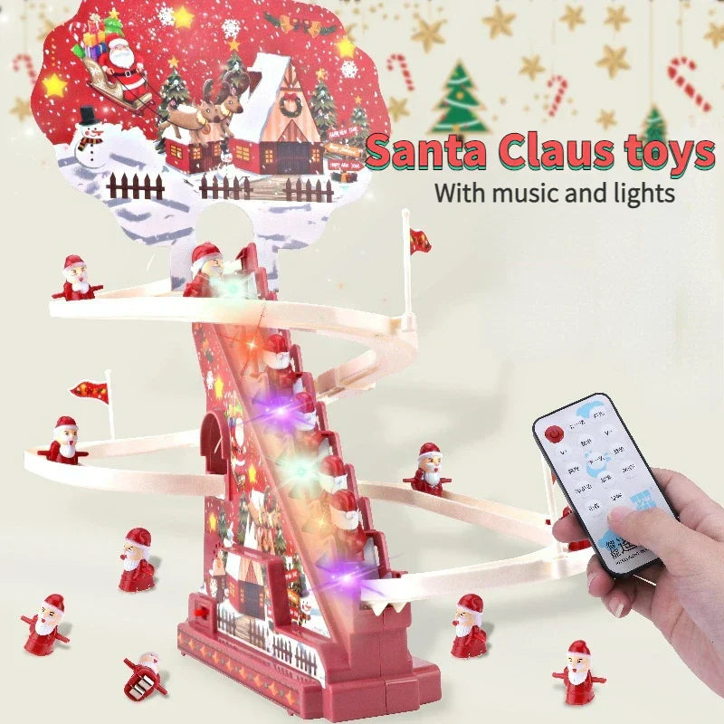New Santa Claus Climbing Stairs Early Education Electric