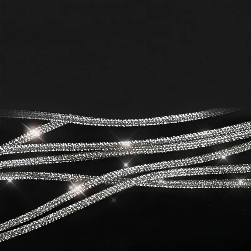 1Pcs Women Round Rhinestone Shoelaces Diamond Shoe Laces