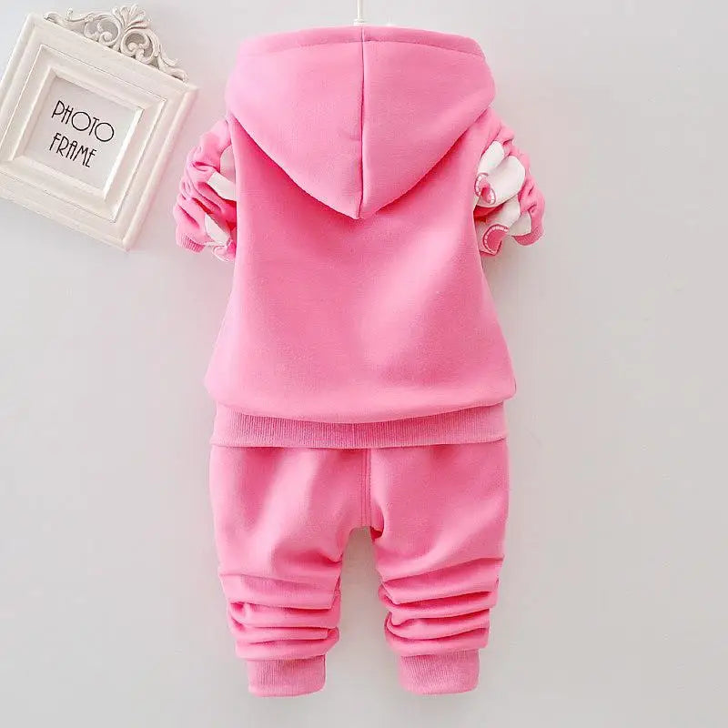 Baby Girls Flower Cartoon Thickk Woolen Autumn Winter