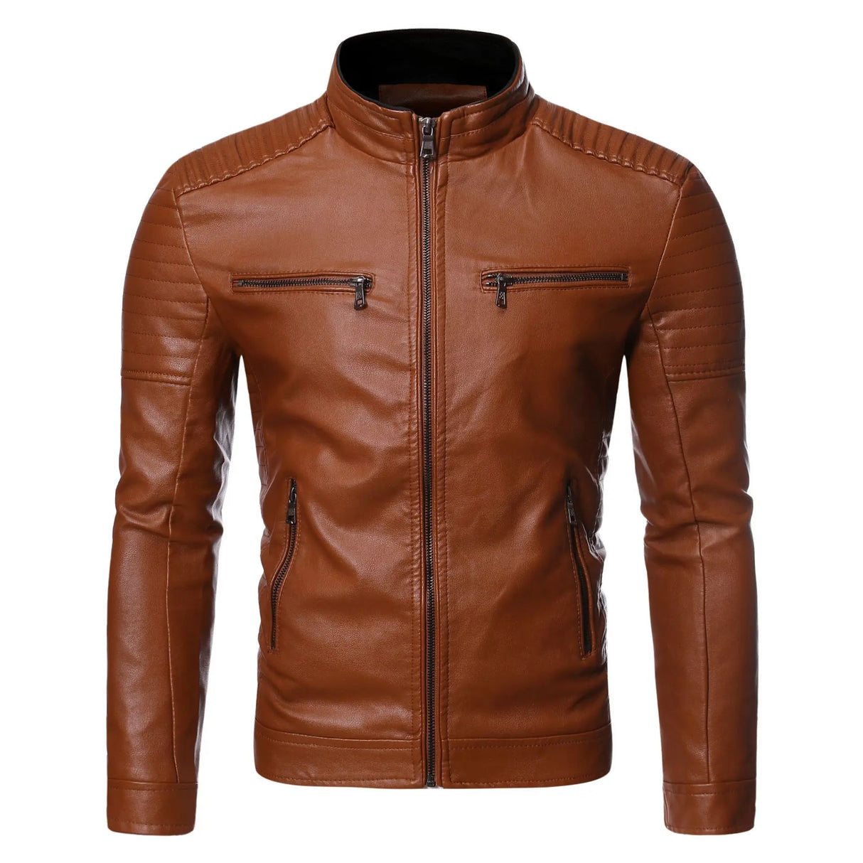 Spring Winter Casual Skin Jacket Coat Men Pu