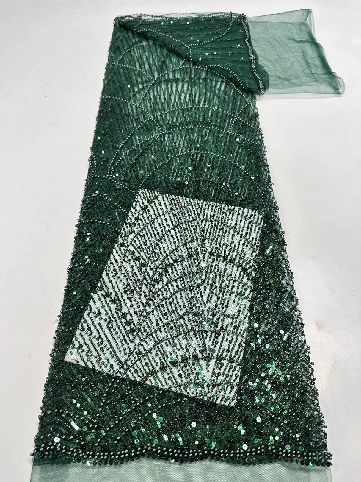 High Quality Beaded Lace Fabrics for Wedding Fabric