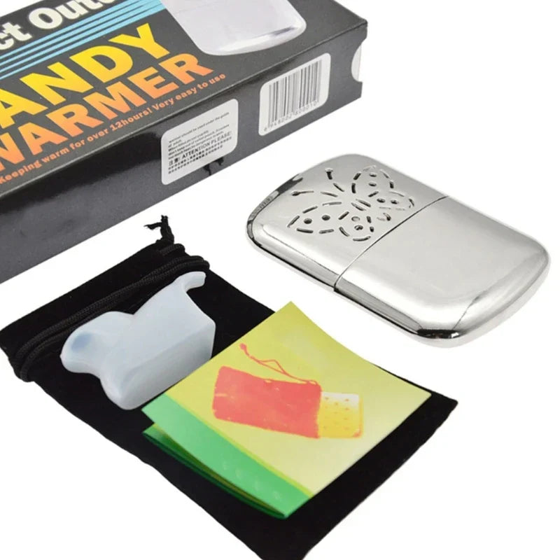 2pcs Zinc Alloy Pocket Hand Warmer Outdoor Small