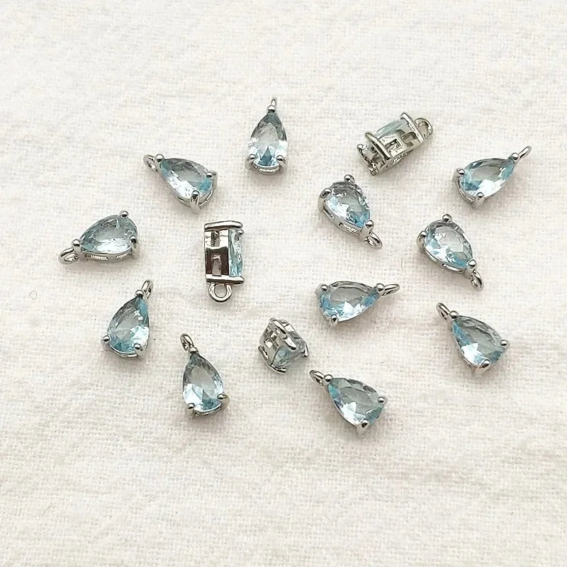 New Arrival! 8x5mm 100pcs Crystal Micro inlay Drop