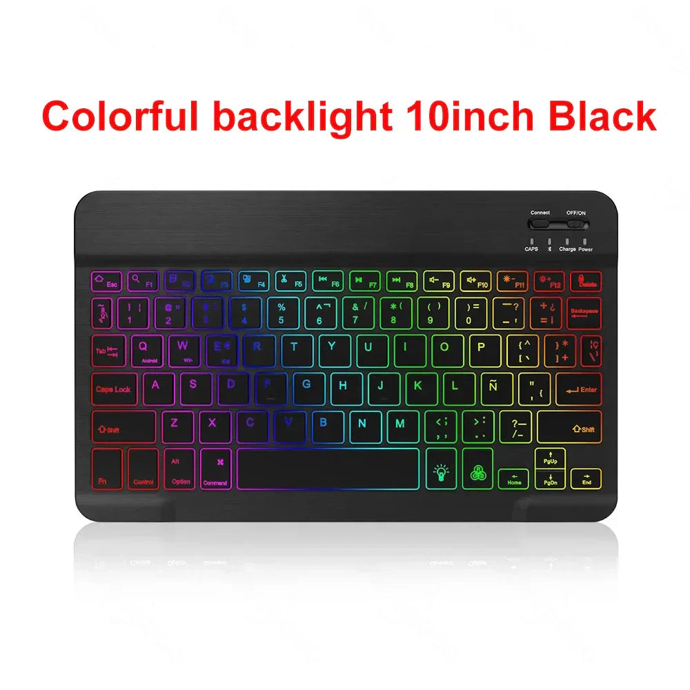Wireless Bluetooth Keyboard 10inch Backlit Keyboard Backlight Touchpad