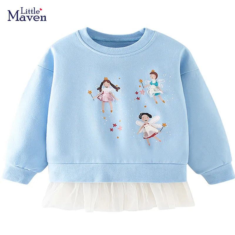 Little maven 2023 Autumn Kids Clothes Girls Sweatshirt