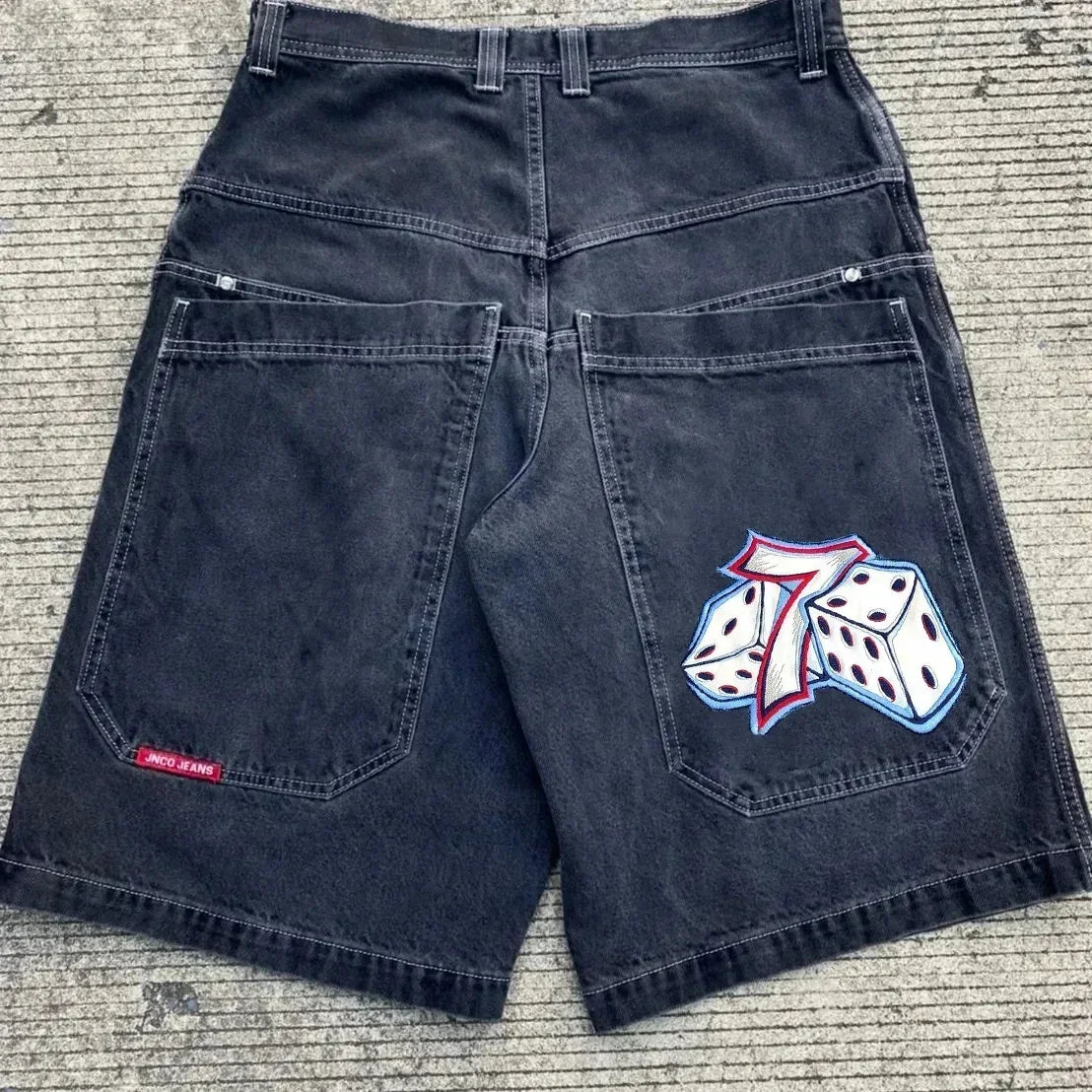 Streetwear JNCO Shorts Y2K New Harajuku Dice 7