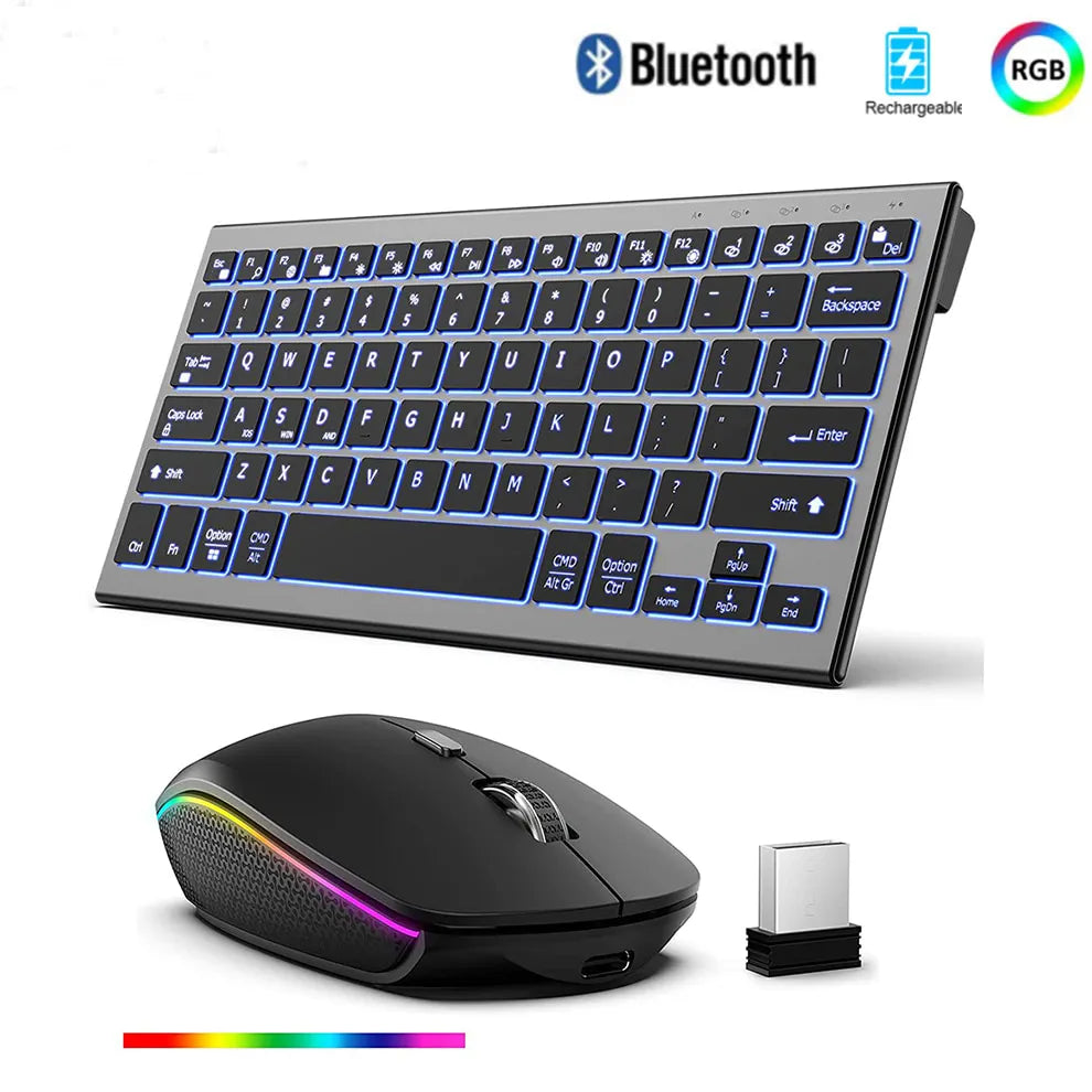 Mofi Wireless Backlit Keyboard and Mouse Combo Bluetooth