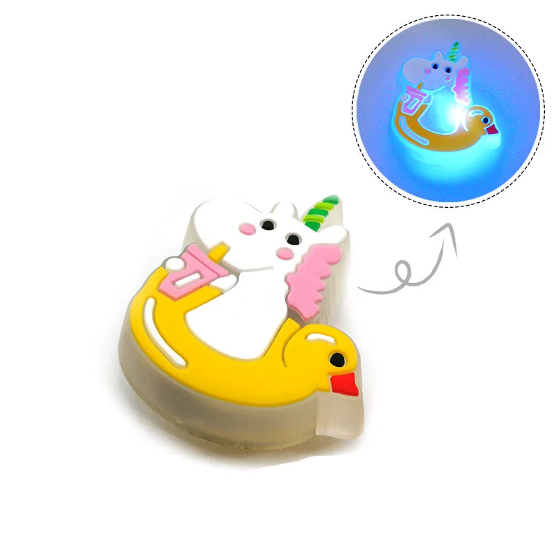 1pcs LED Shoe Charms Luminous Shoe Decorations Pins
