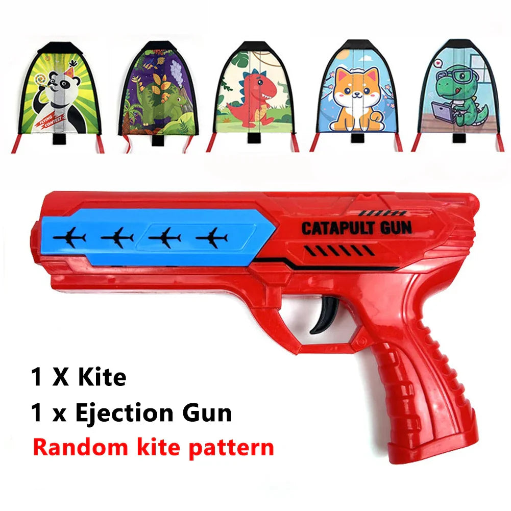 Kids Slingshot Kite Windless Flight Rubber Band Catapult