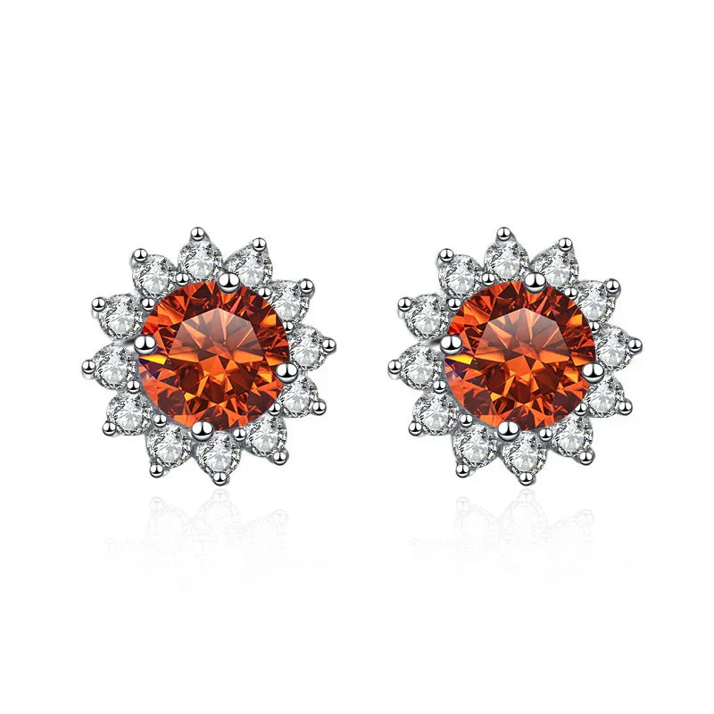JoyceJelly 1 carat D Color Moissanite Diamond Earrings