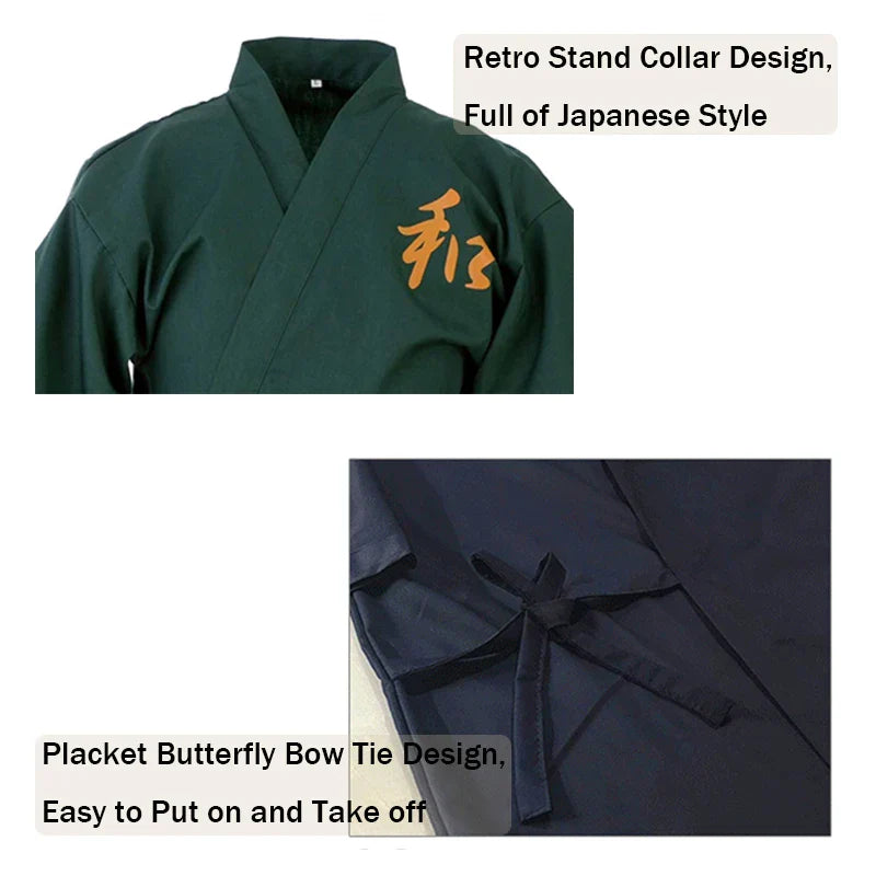 Mans Chef jacket Sushi Restaurant Kitchen Uniform Hotel