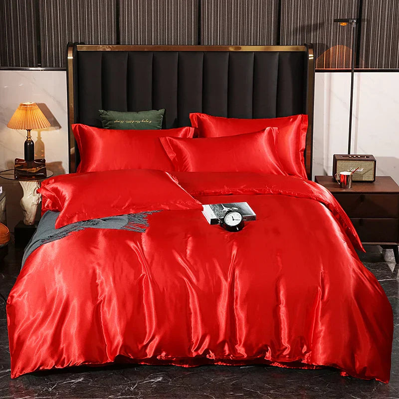 Luxury Gold Mulberry Silk Bedding Set Comforter Quilt