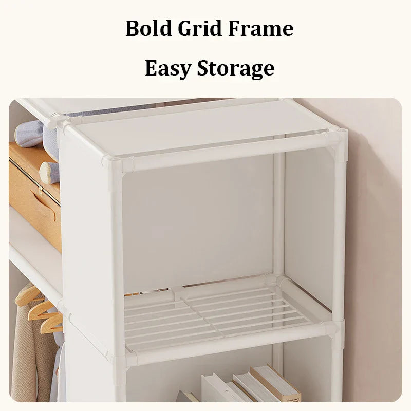 Simple Reinforced Wardrobe With Dust Proof Nonwovens Home