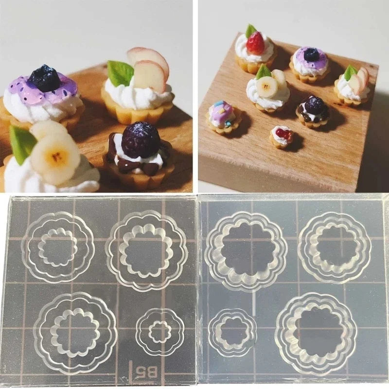 DIY Handcraft Egg Tart Lollipop Shaped Silicone Epoxy