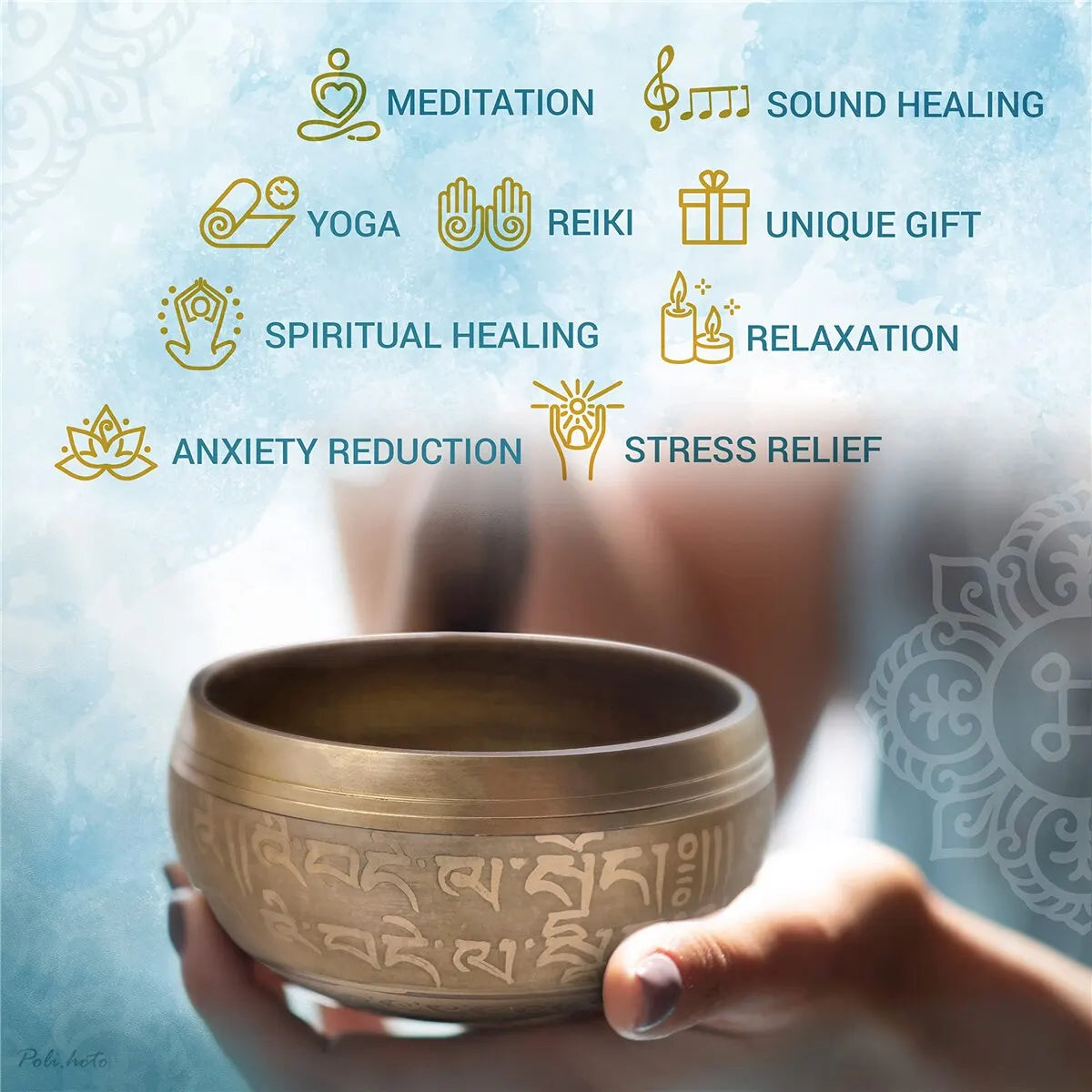 Tibetan Singing Bowl Set Totem Sound Bowl Meditation