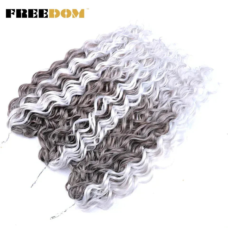FREEDOM Synthetic Deep Wavy Twist Crochet Hair Afro