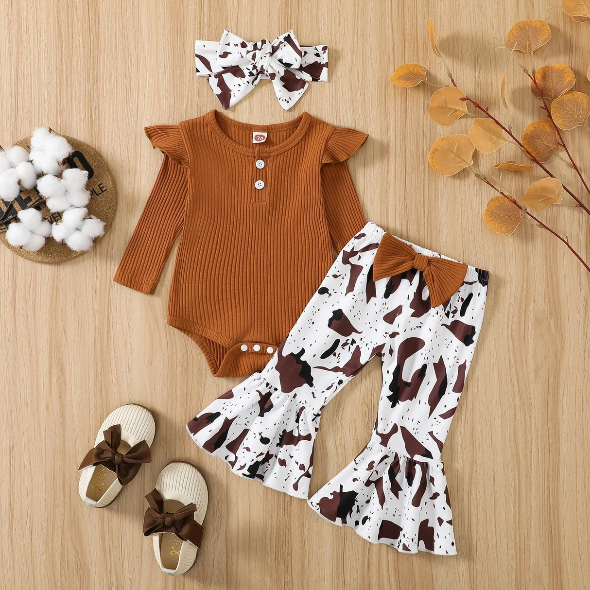 Citgeett Autumn Infant Baby Girls Jumpsuit Solid Color