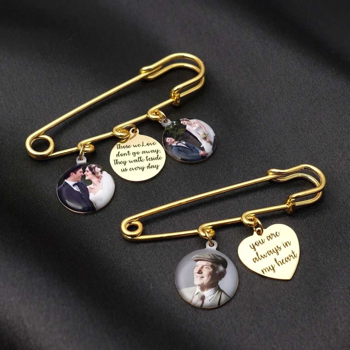 Personalised Bridal Photo Charm Custom Photo Brooch Photo