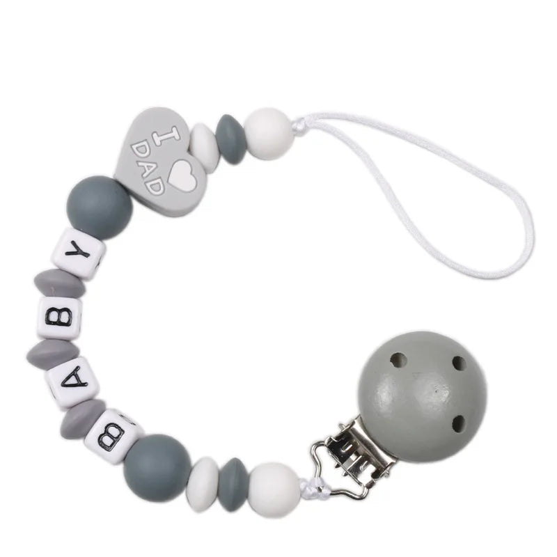 Personalized Name Handmade Silicone Baby Beech Dummy Pacifier