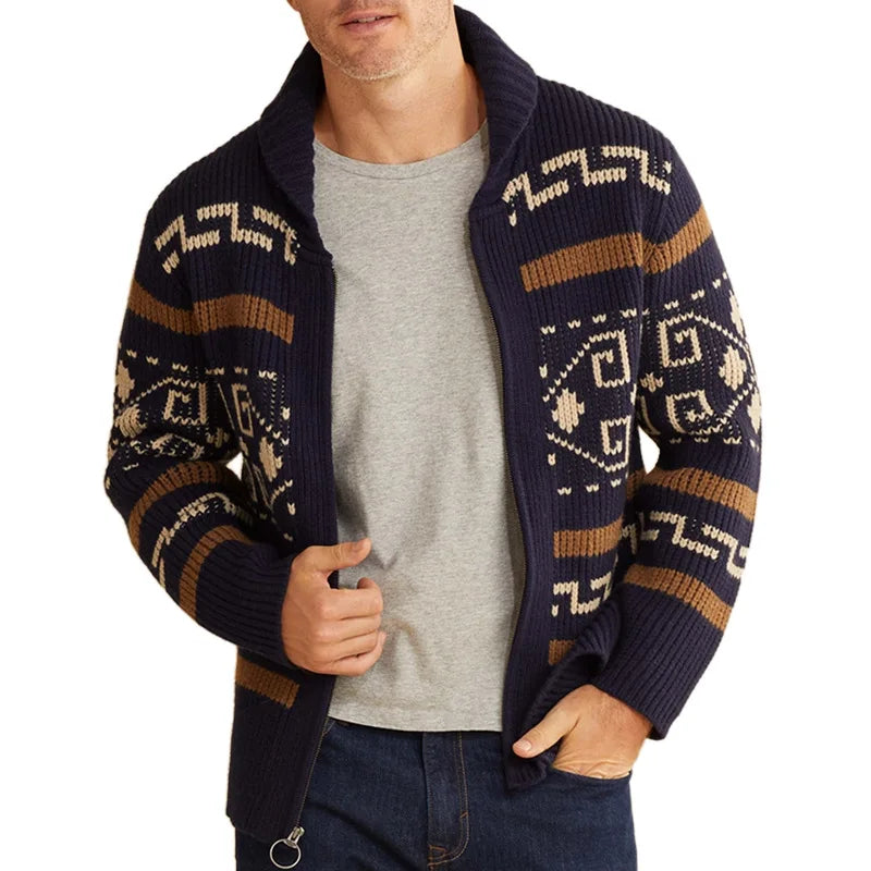 Winter Men Knitted Sweater Harajuku Cardigan Casual Sweatshirts