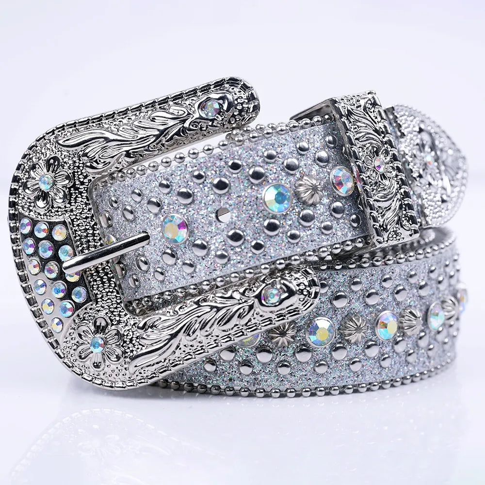 Women's Jeans Rhinestone Large Size Belt Men's Belt