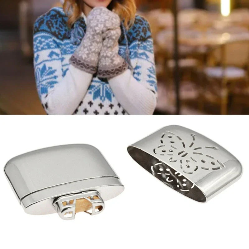 2pcs Zinc Alloy Pocket Hand Warmer Outdoor Small