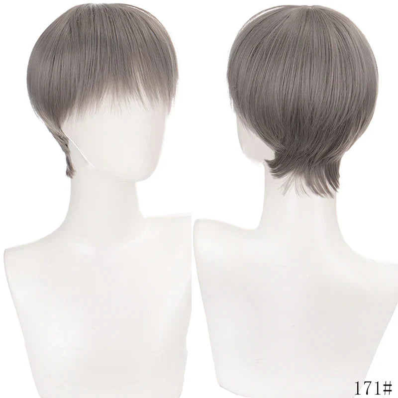 MANWEI Fashion Men Short Wig Light Yellow Blonde