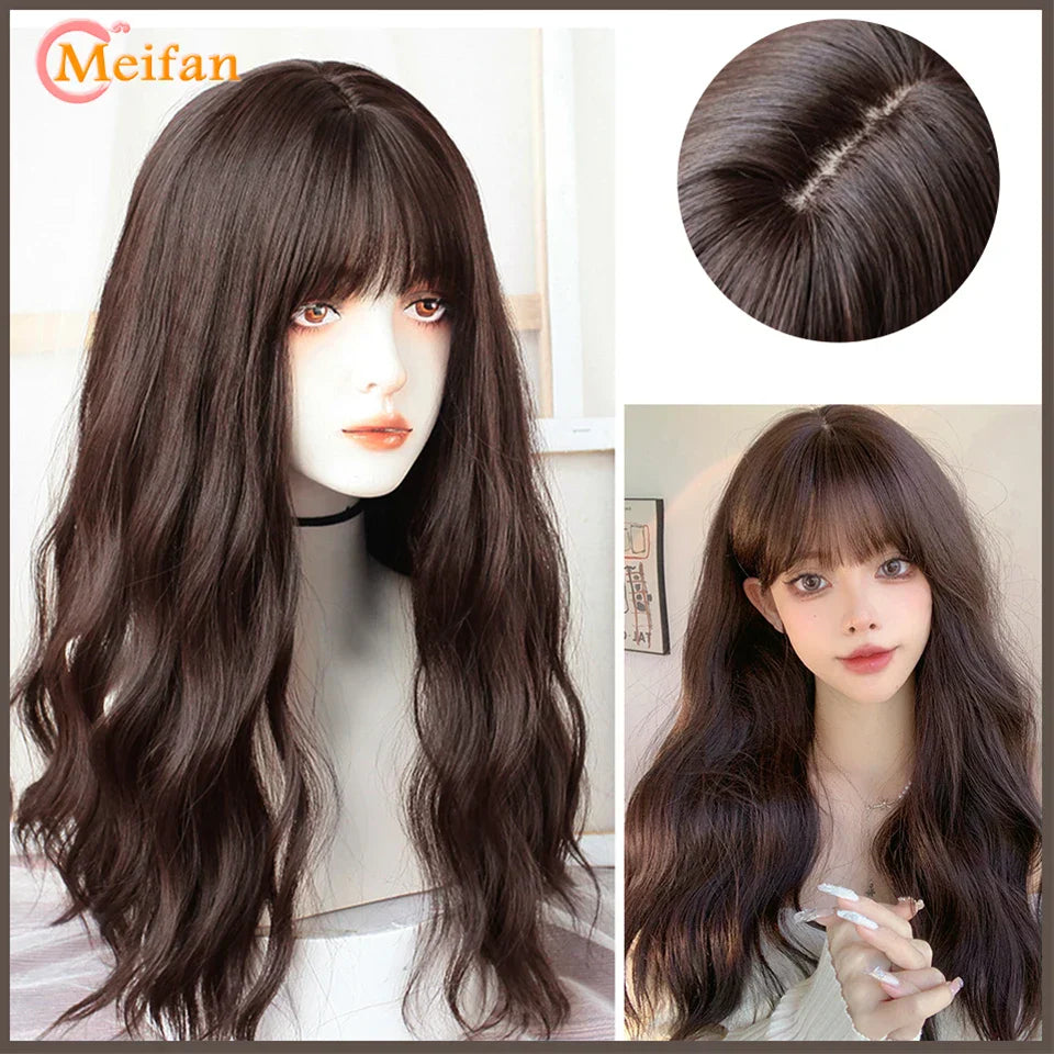 MEIFAN Long Lolita Ombre Harajuku Wig With Bang