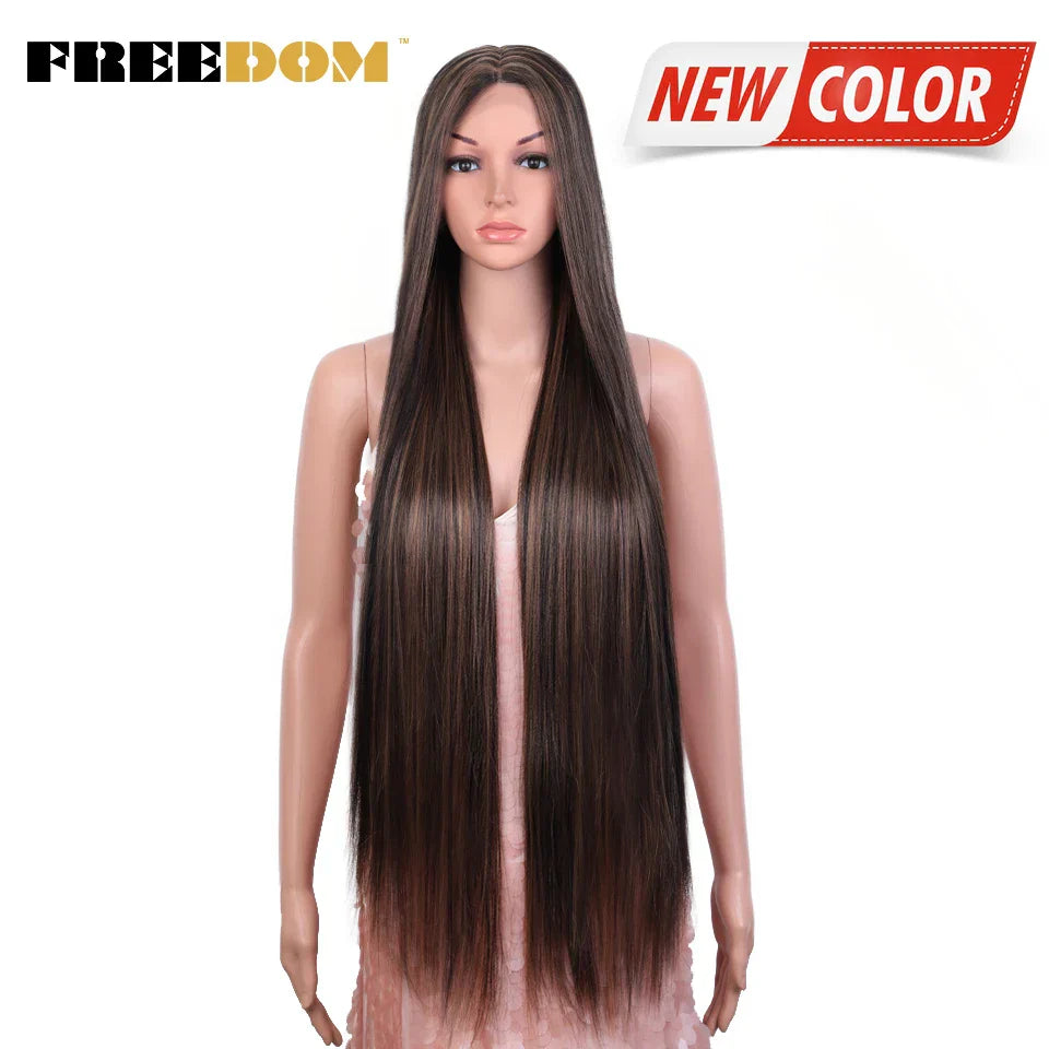 FREEDOM Synthetic Lace Front Wigs For Women Super