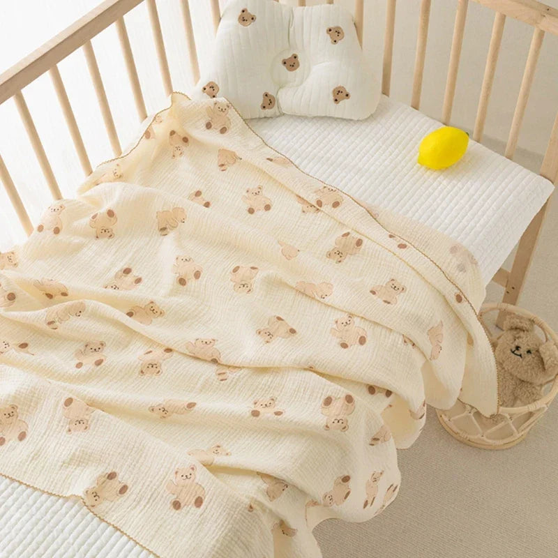 3D Minky Dot Baby Blanket Newborn Cotton Gauze