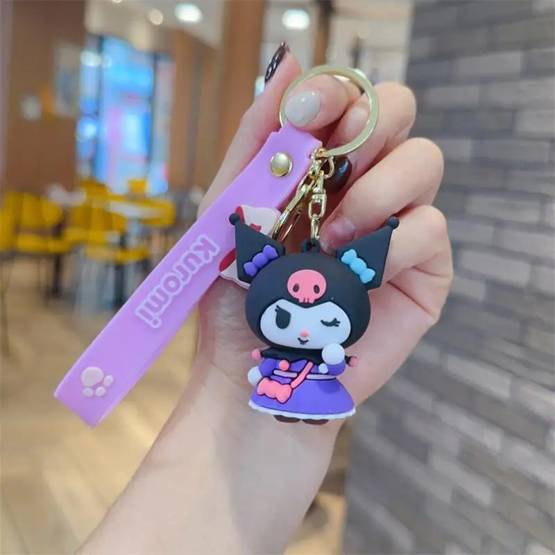 Wholesale Kawaii Sanrio Kuromi Keychain Pvc Doll Key