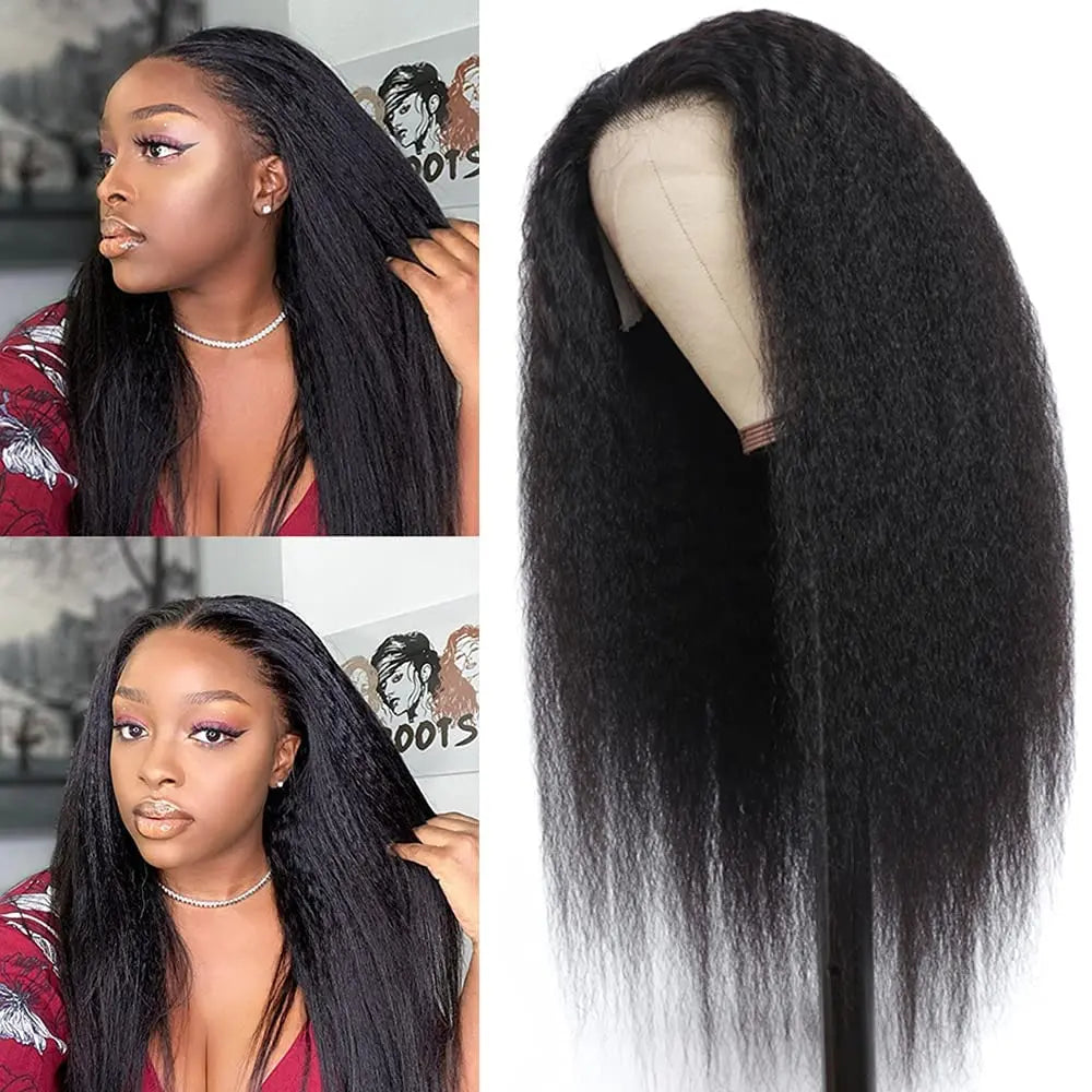 30 32 Inch 13X4 Yaki Kinky Straight Lace