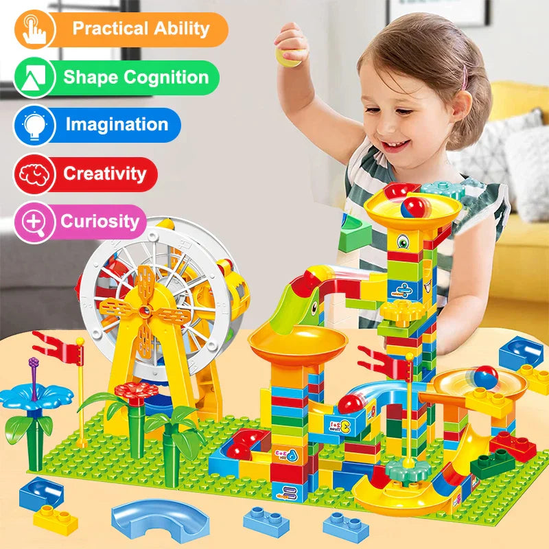 Big Size Blocks Marble Race Run Particle Scenes