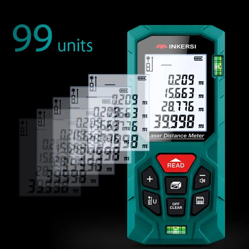 INKERSI Laser Rangefinder Digital Tape Measure 40M/70M/120m High