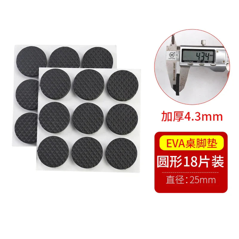 Round Square Furniture Stool Silent Wear-resistant Non-slip Rubber