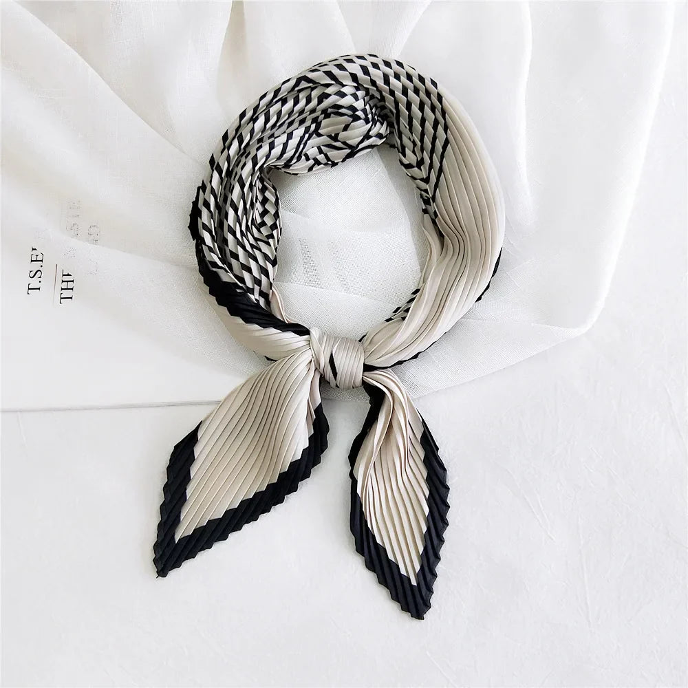 silk scarf women luxury ladies small head scarf