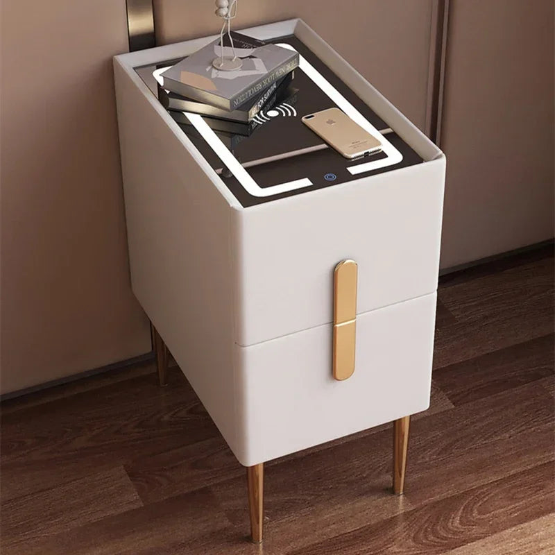 Smart Bedside Table Modern Style Bedroom Simple Wood