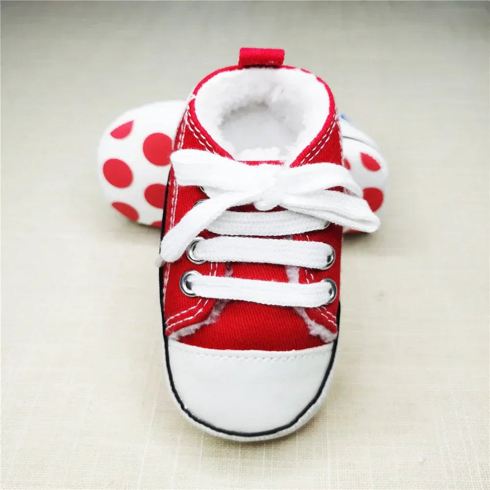 Baby Canvas Classic Sneakers Newborn Print Star Sports