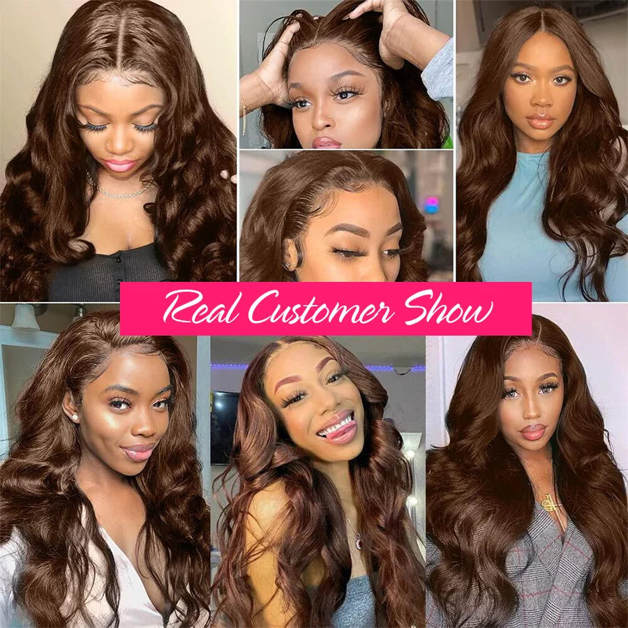 HD 13x4 Chocolate Brown Lace Front Human Hair