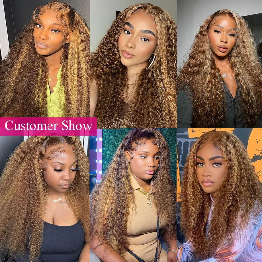 Highlight Wig Human Hair Ombre HD Lace Wig