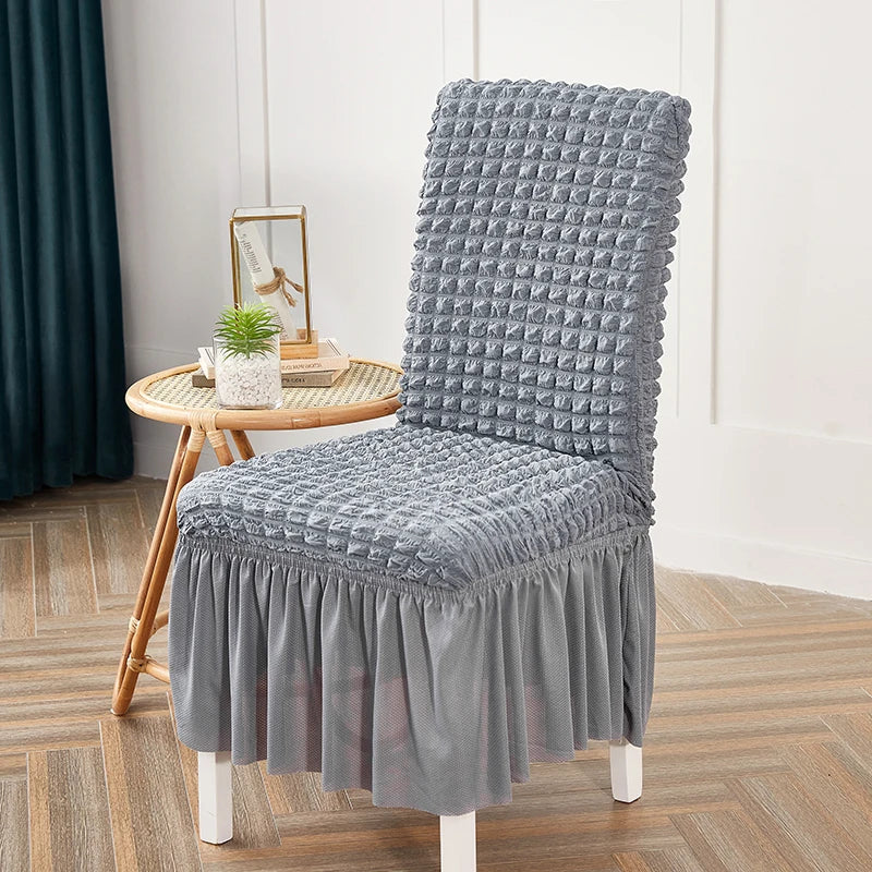 high quality Seersucker chair cover for dining room
